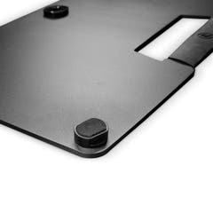 Gravity WBH 431 B - Placa base de acero rectangular con rosca M20