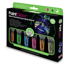 Glow in Dark UV set de pintura facial y corporal