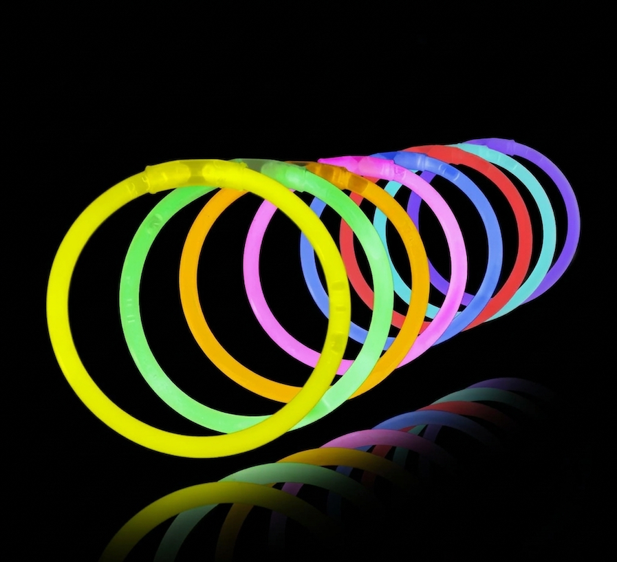 Barras luminosas Armbånd 100 stk. (Ensfarvede)
