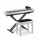 Grooveland P450 Piano digital (Blanco) – Paquete completo
