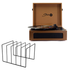 Studio 57 Groovy Tocadiscos con soporte para LP (Earth)