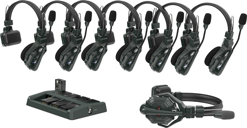 Hollyland Solidcom C1 Sistema de Intercomunicador Inalámbrico Full Duplex con 8 headsets