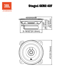 Altavoces de coche coaxiales JBL Stage1 Gen2 42F de 4"