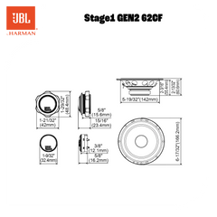 Altavoces de coche coaxiales JBL Stage1 Gen2 62 de 6,5"