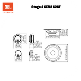 Altavoces de coche coaxiales JBL Stage1 Gen2 62 de 6,5"