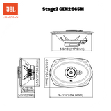 Altavoces de coche JBL Stage2 Gen2 965M de 6x9", 3 vías
