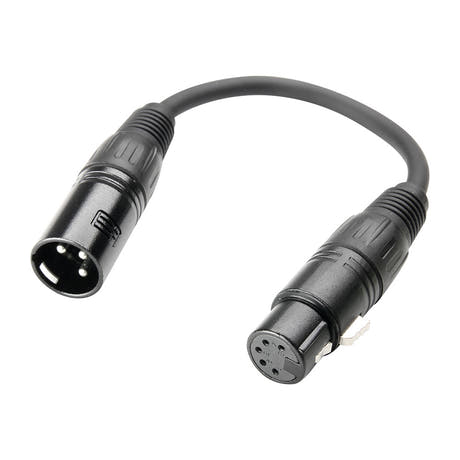 Adapter Cable DMX XLR Male 3 pin to XLR Female 5 pin