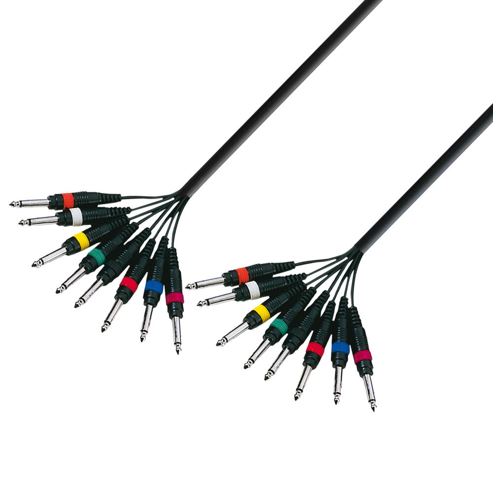 Cables Múltiples 8 x 6.3 mm Jack mono a 8 x 6.3 mm Jack mono (3m)