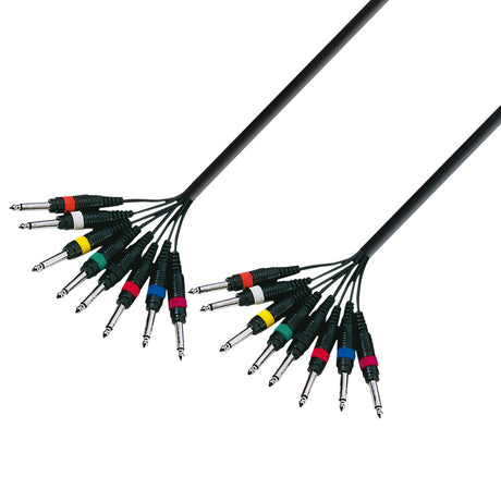 Cables Múltiples 8 x 6.3 mm Jack mono a 8 x 6.3 mm Jack mono (3m)