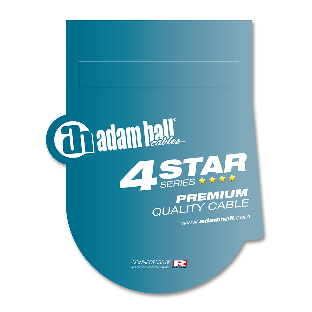 Adam Hall Cables 4 Star Serie - Cable de Instrumento REAN 6.3 mm Jack mono a 6.3 mm Jack mono 4.5 m