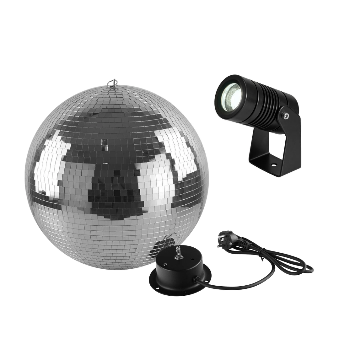 Juego de bola de espejos con motor y spot (20cm)