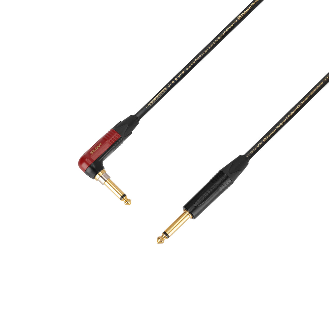 Adam Hall Cables 5 STAR IPR 0300 PALMER® CABLE SILENT - Cable de instrumento | Palmer® & Neutrik silentPLUG® jack en ángulo x jack TS | 3 m