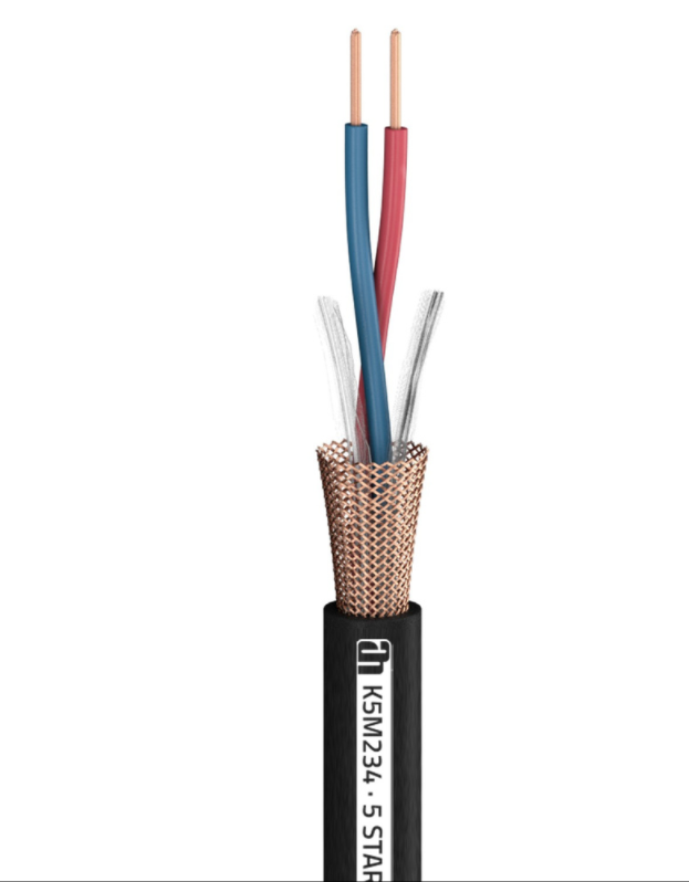Cable de Micrófono en Rollo (Negro, 100m)