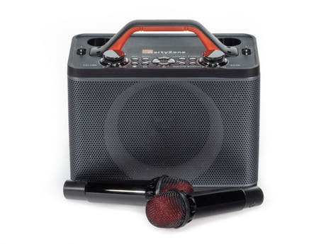 Sistema de karaoke con 2 micrófonos (Negro)