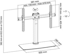 Soporte de Mesa para TV Totalmente Ajustable (32-65", 45kg)