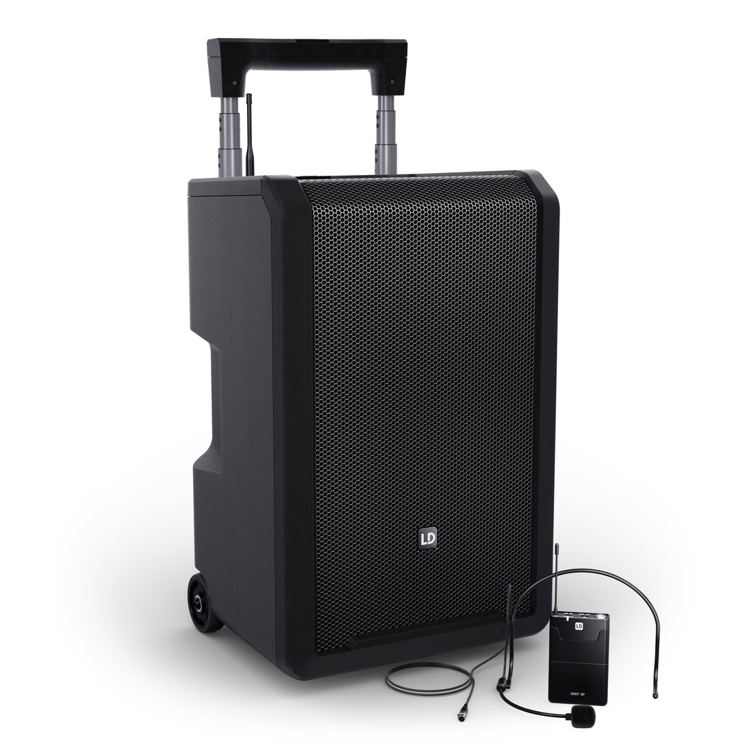 LD Systems ANNY® 10 BPH B8 - 10" sistema PA portátil a batería con Bluetooth® con mixer y 1x micrófono de diadema (incl. bodypack)
