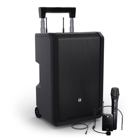 LD Systems ANNY® 10 HBH 2 B6 - Sistema PA portátil 10" a batería con Bluetooth® y mixer, 1x inalámbrico de mano y 1x micrófono de diadema (incl. bodypack)