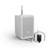 LD Systems ANNY® 8 BPH B5 W - Altavoz PA Bluetooth® portátil a batería con mixer y 1x micrófono de diadema (incl. bodypack), Puro White