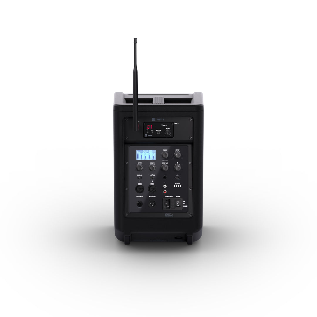 LD Systems ANNY® 8 BPH B5 - Altavoz PA portátil a batería con Bluetooth® con mixer y 1x micrófono de diadema (incl. bodypack), Black de escenario