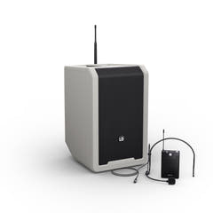 LD Systems ANNY® 8 BPH B6 G - Altavoz PA Bluetooth® portátil a batería con mixer y 1x micrófono de diadema (incl. bodypack), Gris urbano