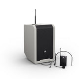 LD Systems ANNY® 8 BPH B6 G - Altavoz PA Bluetooth® portátil a batería con mixer y 1x micrófono de diadema (incl. bodypack), Gris urbano
