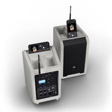 LD Systems ANNY® 8 BPH B6 G - Altavoz PA Bluetooth® portátil a batería con mixer y 1x micrófono de diadema (incl. bodypack), Gris urbano