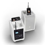 LD Systems ANNY® 8 BPH B6 W - Altavoz PA Bluetooth® portátil a batería con mixer y 1x micrófono de diadema (incl. bodypack), Puro White