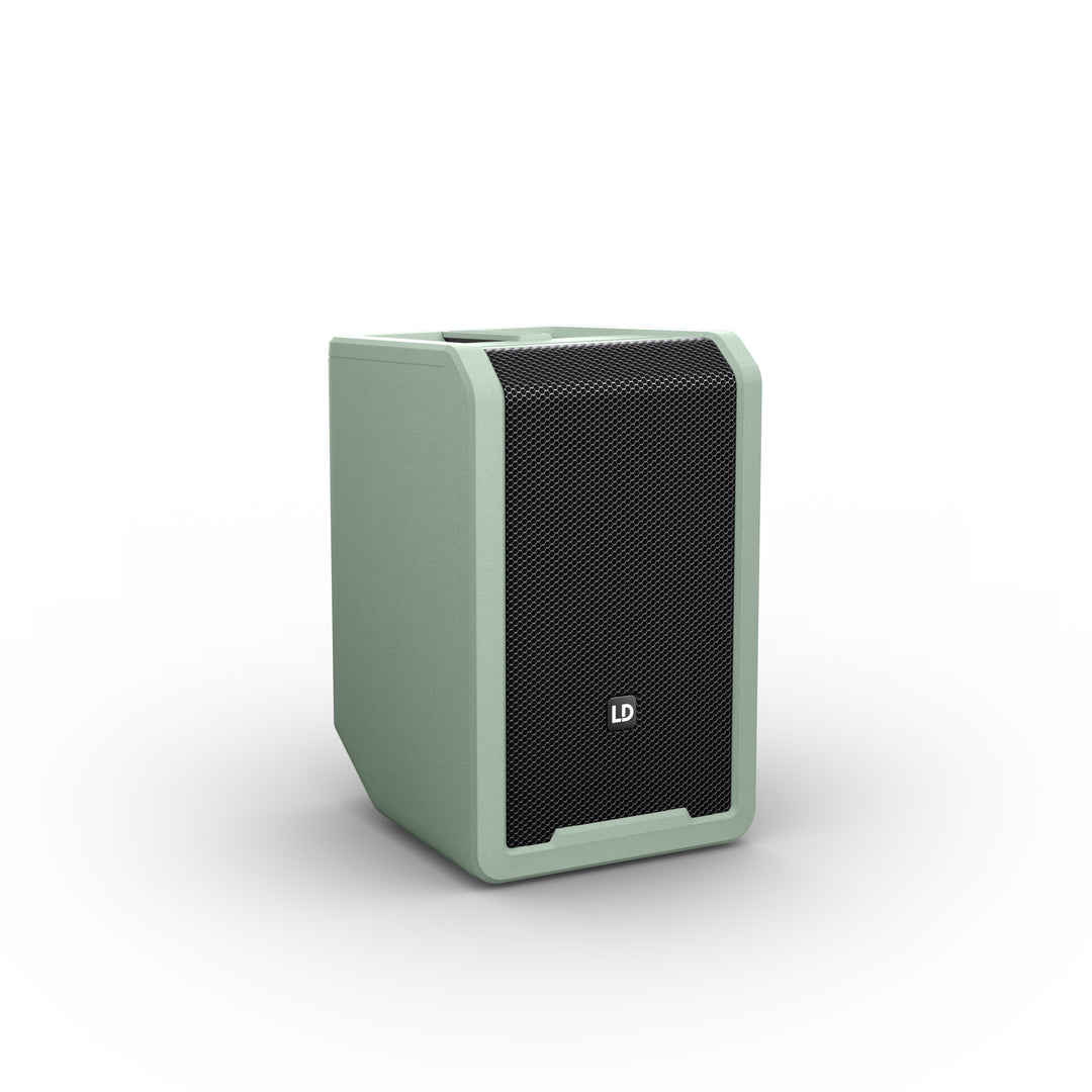 LD Systems ANNY® 8 GN - Altavoz PA Bluetooth® portátil con batería con mixer, Verde Adventure