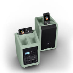 LD Systems ANNY® 8 GN - Altavoz PA Bluetooth® portátil con batería con mixer, Verde Adventure