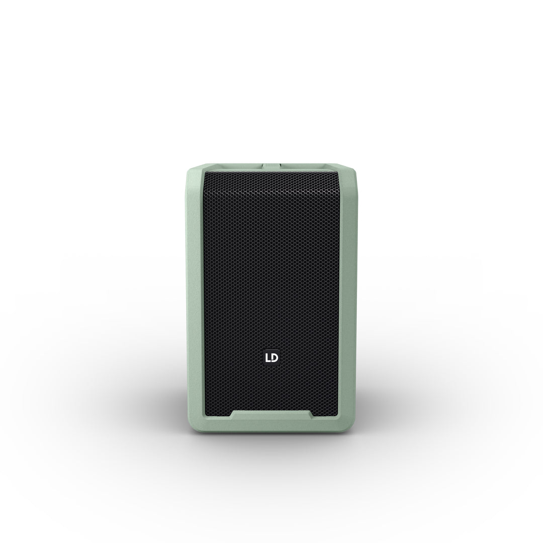 LD Systems ANNY® 8 GN - Altavoz PA Bluetooth® portátil con batería con mixer, Verde Adventure