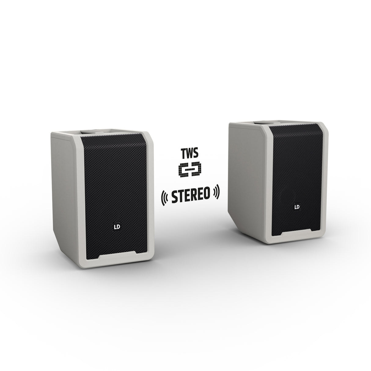 LD Systems ANNY® 8 G - Altavoz PA Bluetooth® portátil con batería con mixer, Gris Urban