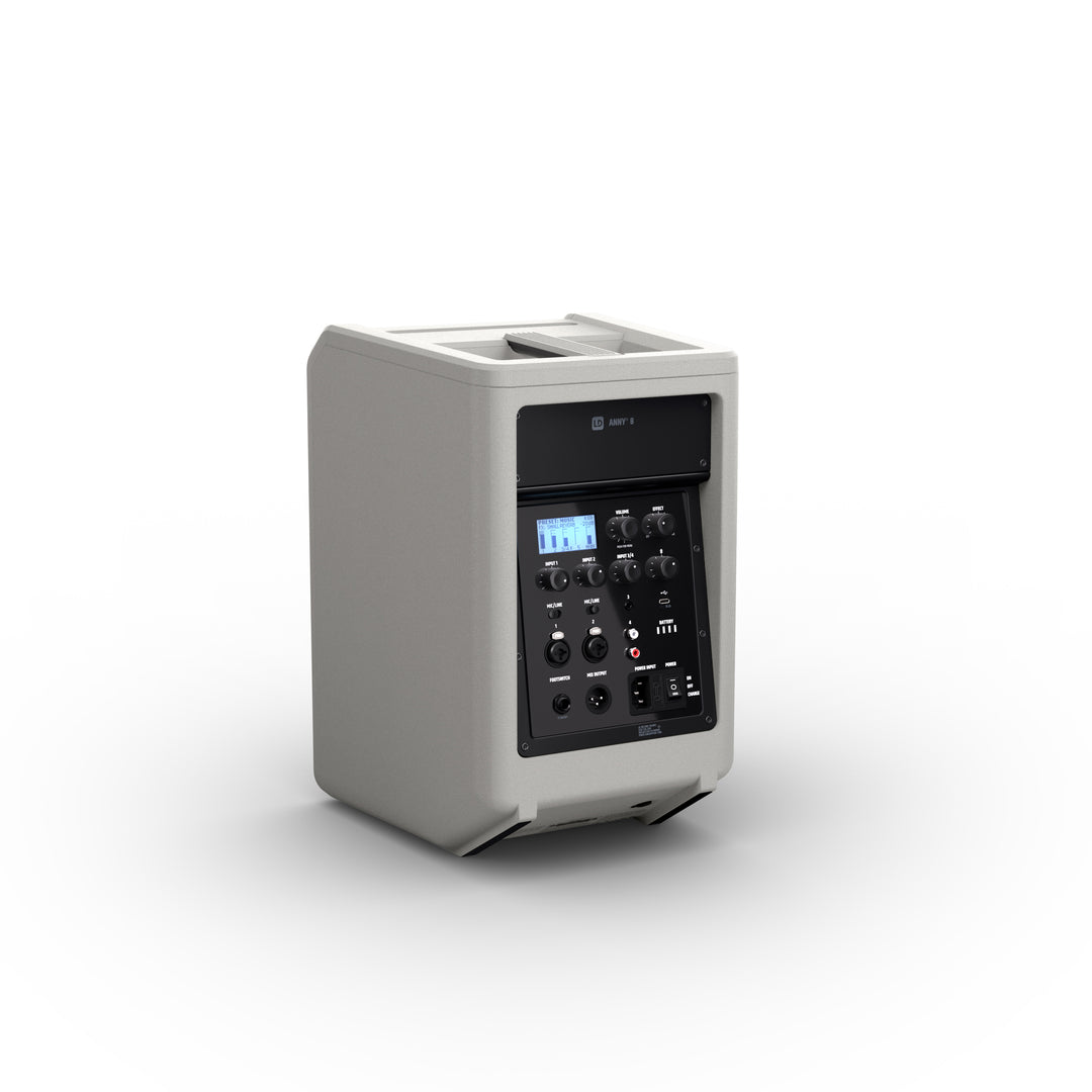 LD Systems ANNY® 8 G - Altavoz PA Bluetooth® portátil con batería con mixer, Gris Urban