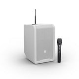 LD Systems ANNY® 8 HHD B5 W - Altavoz PA portátil a batería con Bluetooth® con mixer y 1x micrófono inalámbrico de mano, blanco puro