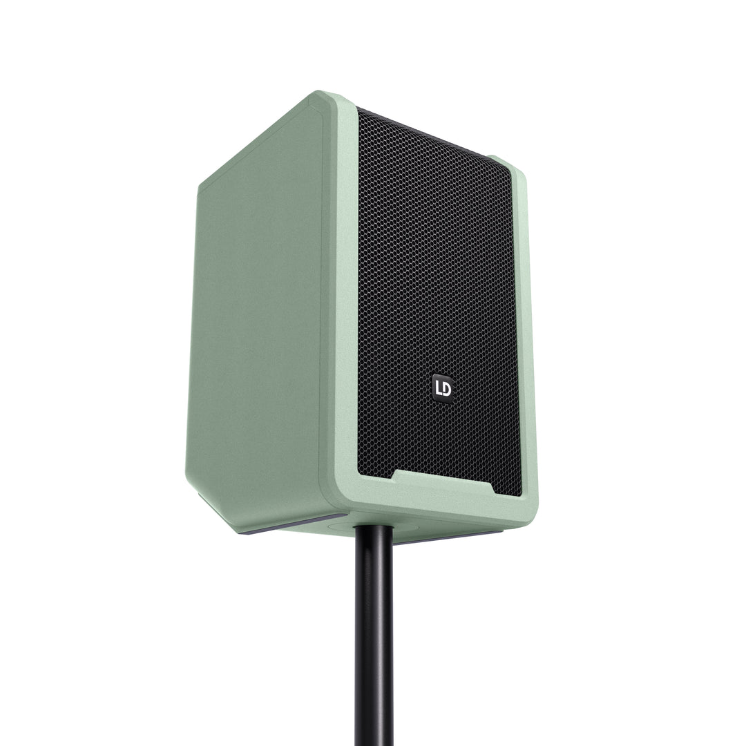 LD Systems ANNY® 8 HHD B6 GN - Altavoz PA portátil a batería con Bluetooth® con mixer y 1x micrófono inalámbrico de mano, verde aventura