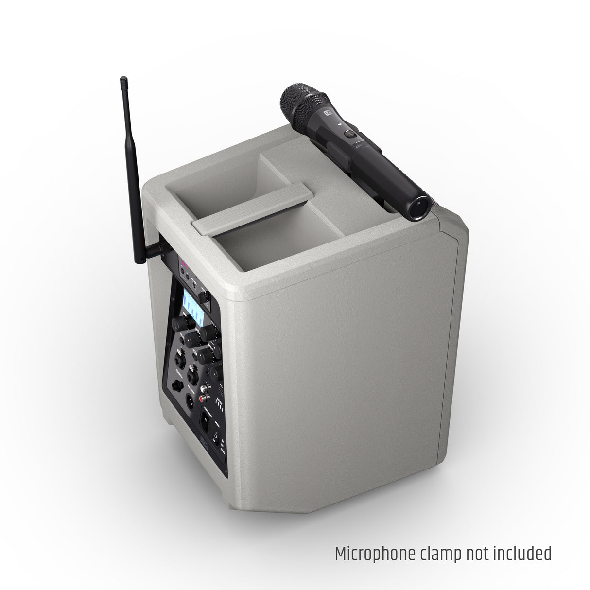 LD Systems ANNY® 8 HHD B6 G - Altavoz PA portátil a batería con Bluetooth® con mixer y 1x micrófono inalámbrico de mano, gris urbano
