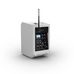 LD Systems ANNY® 8 HHD B8 W - Altavoz PA portátil a batería con Bluetooth® con mixer y 1x micrófono inalámbrico de mano, blanco puro