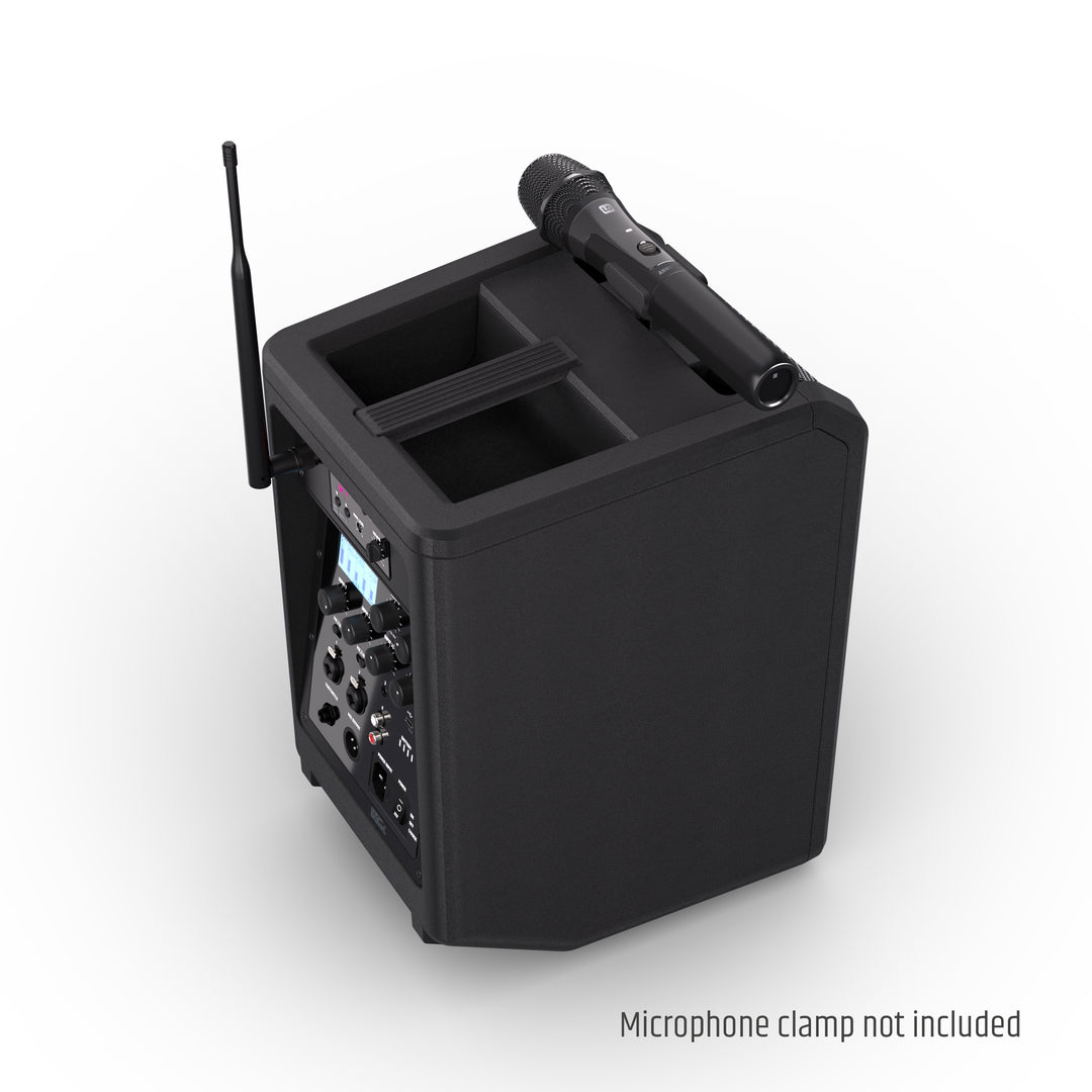 LD Systems ANNY® 8 HHD B8 - Altavoz PA portátil a batería con Bluetooth® con mixer y 1 x micrófono inalámbrico de mano, Black de escenario