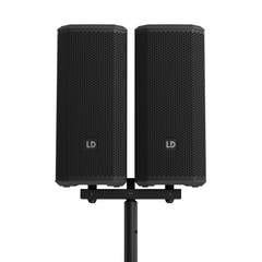 LD Systems DAVE 10 G4X DUAL STAND – Barra para altavoz con horquilla de montaje para DAVE 10 G4X