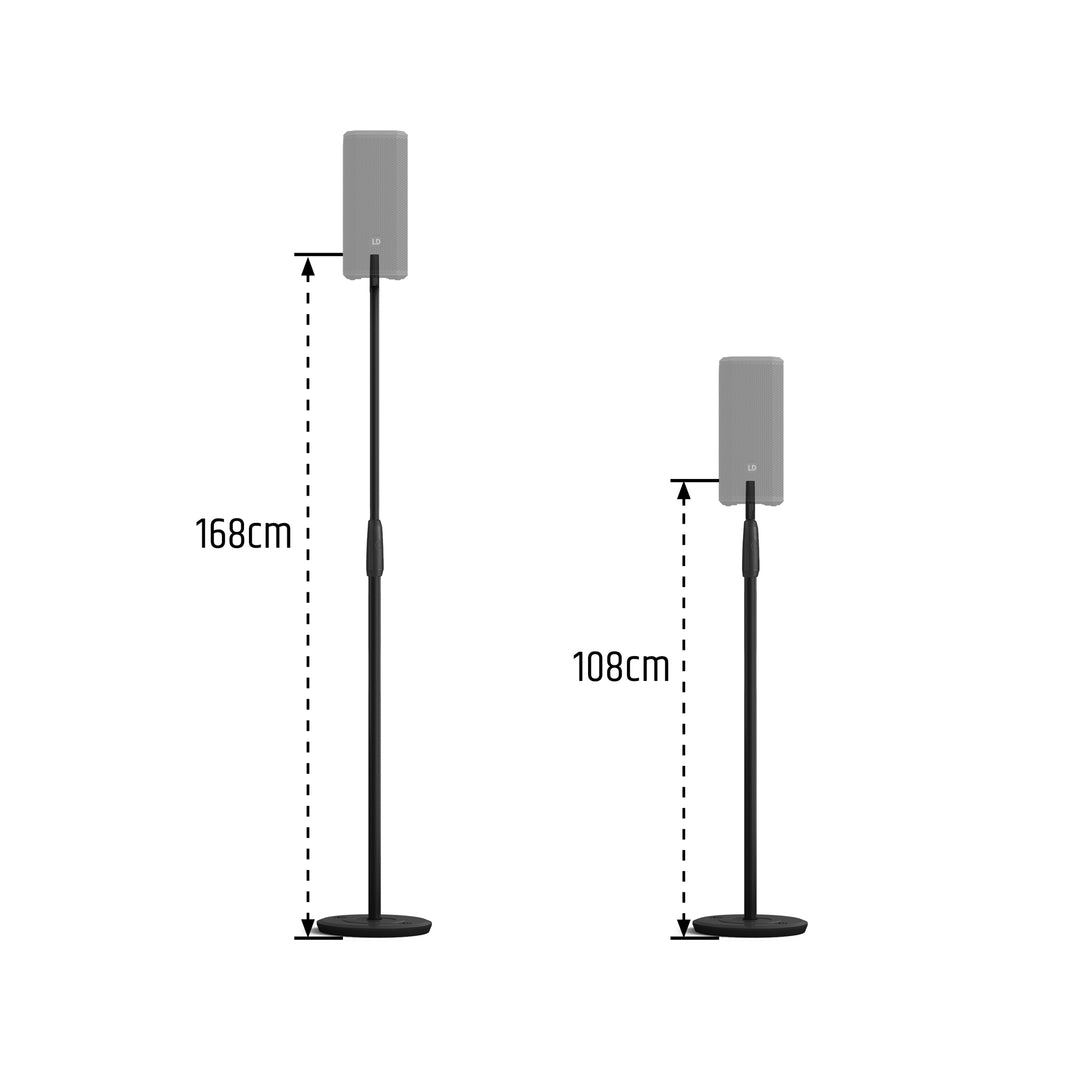 LD Systems DAVE 10 G4X STAND - Soporte de altavoz con base redonda para DAVE 10 G4X