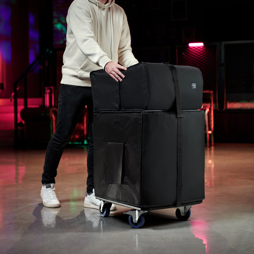 LD Systems DAVE 12 G4X BAG SET - Set de transporte con plataforma con ruedas y funda protectora para DAVE 12 G4X