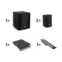 LD Systems DAVE 15 G4X BAG SET - Set de transporte con plataforma con ruedas y funda protectora para DAVE 15 G4X