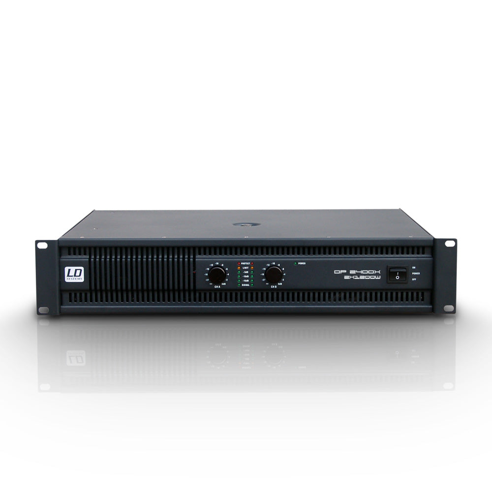 LD Systems DEEP2 2400 X - Amplificador de Efectos (2x600W, 8 Ohm)
