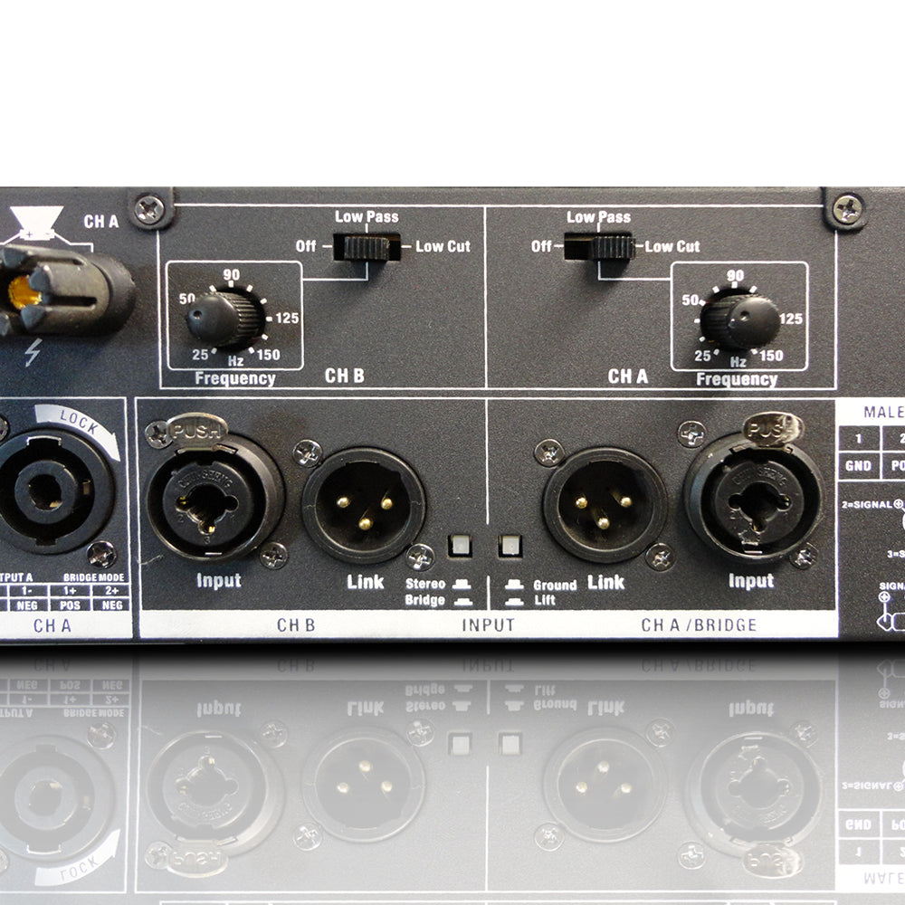 LD Systems DEEP2 2400 X - Amplificador de Efectos (2x600W, 8 Ohm)