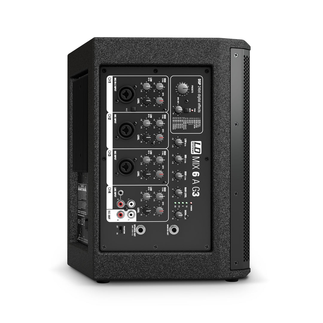 LD Systems MIX 6 A G3 - Altavoz activo de 2 vías con mixer integrado de 4 canales
