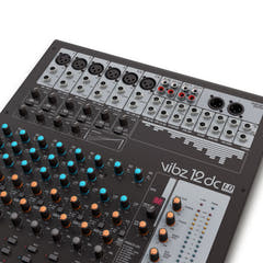 LD Systems VIBZ 12 DC - Consola de mezcla de 12 canales con DFX y compresor