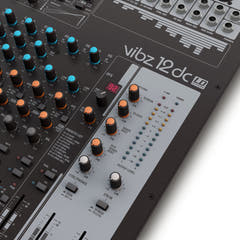 LD Systems VIBZ 12 DC - Consola de mezcla de 12 canales con DFX y compresor