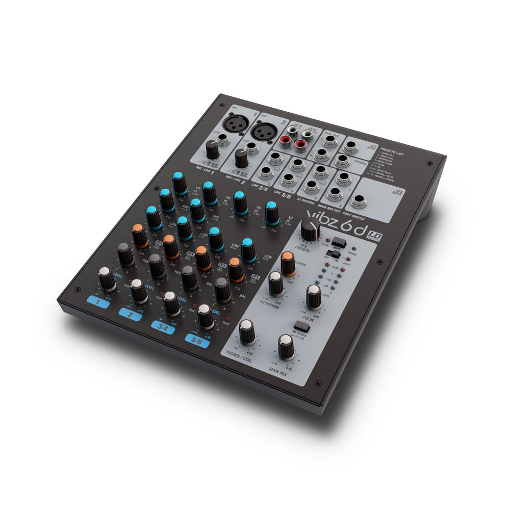 LD Systems VIBZ 6 D - Consola de mezcla de 6 canales con DFX