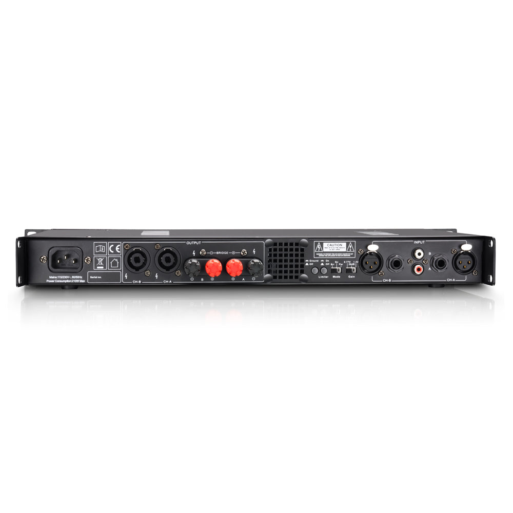 LD Systems XS 200 - Amplificador de Potencia (2x50W, 8 Ohm)