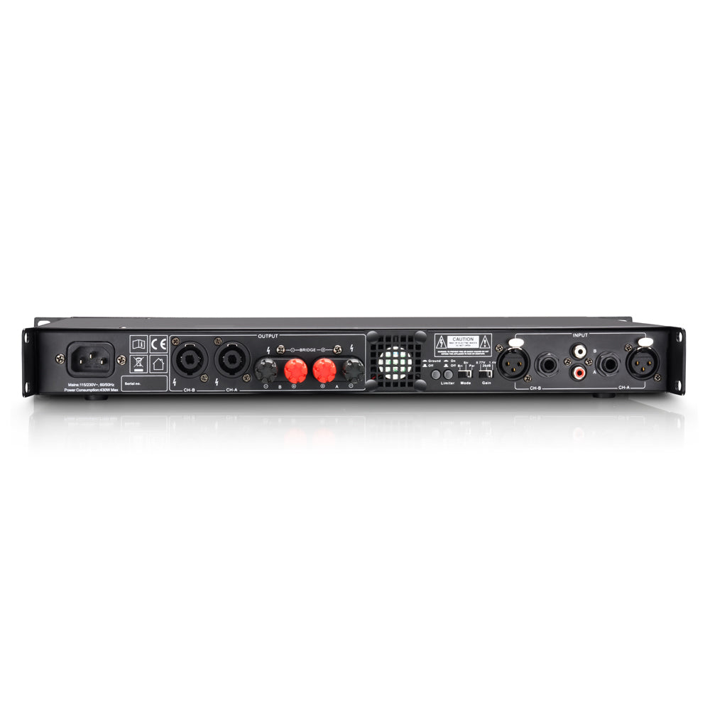 LD Systems XS 400 - Amplificador de Potencia (2x100W, 8 Ohm)