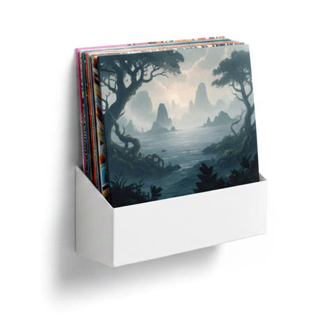 Studio 57 Vinyl Estante de pared Pequeño (blanco)